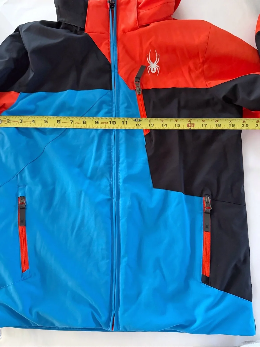 Spyder Boys 16 Blue Red Black Insulated Ski Jacket Hooded Sportswear Gorpcore